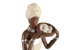 Porland African Lady Standing Biblo 30cm - Thumbnail