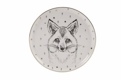 Porland Forest Fox Düz Tabak 20cm