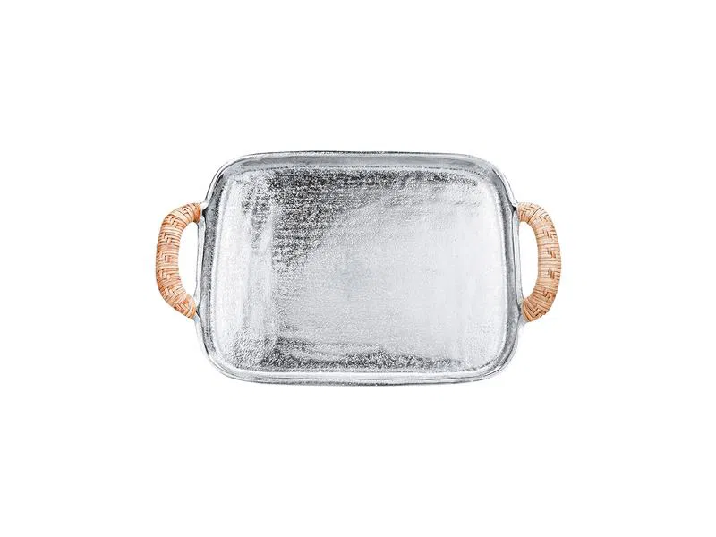 Porland Nora Silver Tepsi 31x19x4cm - Thumbnail