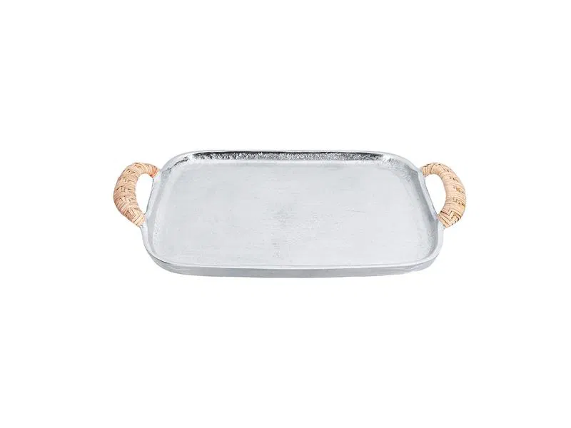 Porland Nora Silver Tepsi 31x19x4cm - Thumbnail