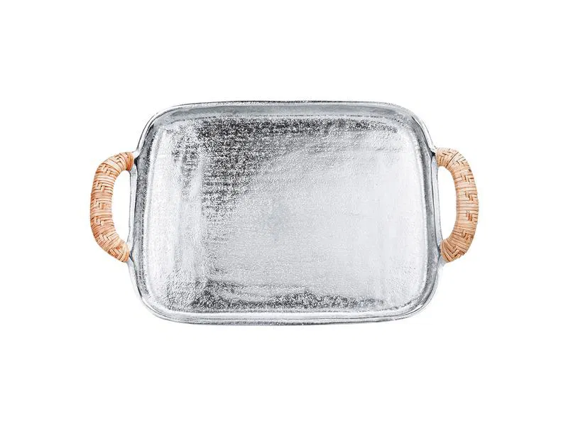 Porland Nora Silver Tepsi 38x25x4cm - Thumbnail