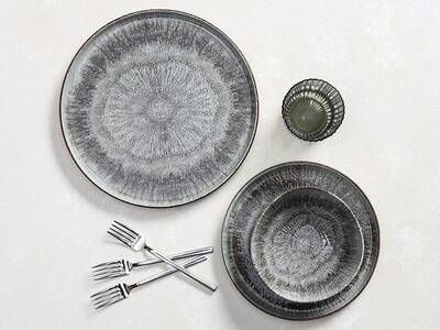 Porland Stoneware Iris 12 Parça 4 Kişilik Yemek Ta